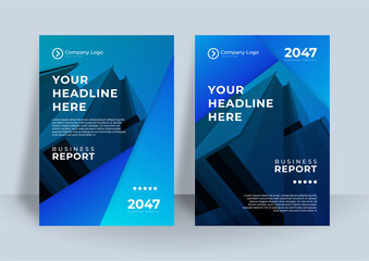 Blue curve Vector business proposal Leaflet Brochure Flyer template design, book cover layout design, abstract business presentation template, a4 size design