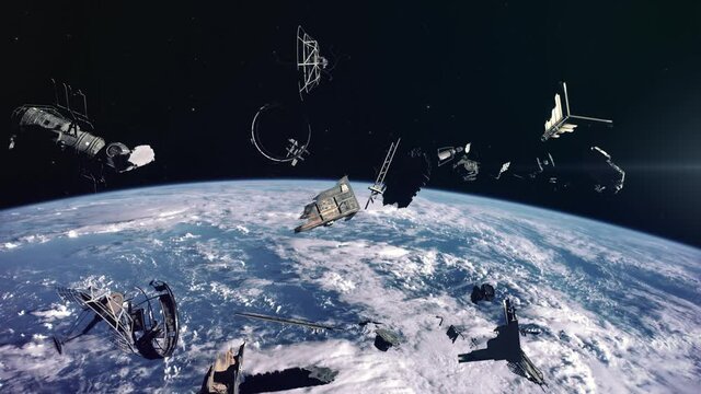 Space Junk Floating in Earth Orbit - Abandoned Satellites and Rocket Parts