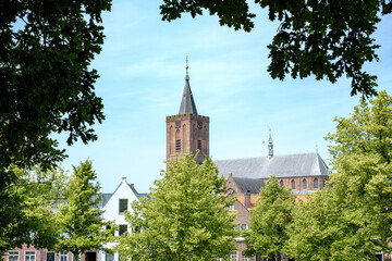 Naklejka premium Grote Kerk or Sint Vituskerk in fortified town Naarden-Vesting, Noord-Holland Province, The Netherlands