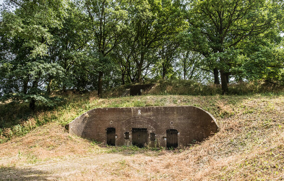 A historic bunker in Naarden fortress, Noord-Holland Province, The Netherlands