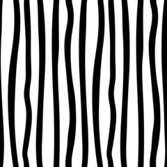 White seamless pattern with black stripes