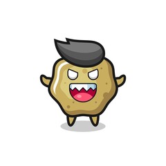 illustration of evil loose stools mascot character