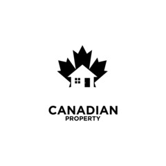 Obraz premium Canadian property real estate logo icon design vector