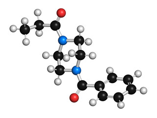 Sunifiram molecule, illustration