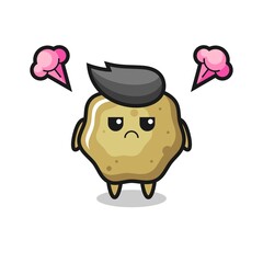 annoyed expression of the cute loose stools cartoon character
