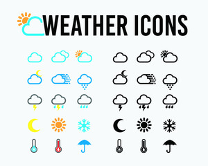 Weather icons collection