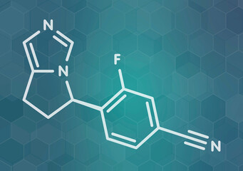 Osilodrostat Cushing's syndrome drug molecule, illustration