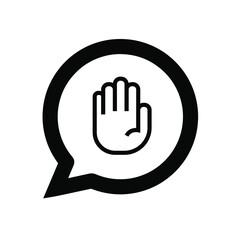 hand holding stop sign	