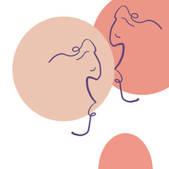 abstract, abstract pictures, blue and pink, he and she, man and woman, yin and yang