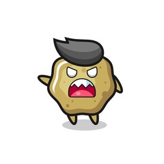 cute loose stools cartoon in a very angry pose