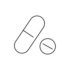 Pill and capsule icons symbol vector elements for infographic web