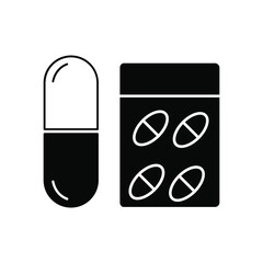 Pill and capsule icons symbol vector elements for infographic web