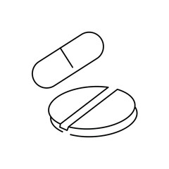 Pill and capsule icons symbol vector elements for infographic web