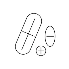 Pill and capsule icons symbol vector elements for infographic web