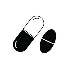 Pill and capsule icons symbol vector elements for infographic web