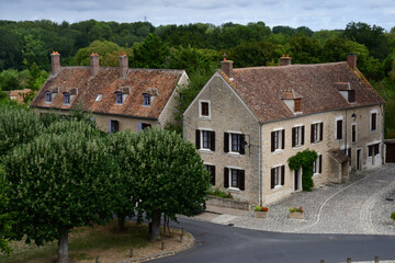 Fototapeta na wymiar Blandy les Tours, France - august 21 2020 : the village