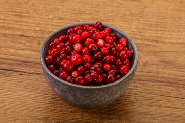 Sweet and tasty cranberry in the bowl