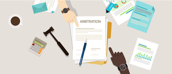 arbitration law dispute legal resolution conflict - obrazy, fototapety, plakaty