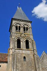 Fototapeta na wymiar Morienval, France - april 3 2017 : the abbatial church