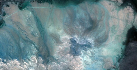 the seabed,   abstract photography of the deserts of Africa from the air. aerial view of desert...