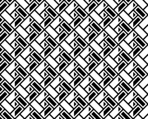 Abstract geometric pattern. A seamless vector background. White and black ornament. Graphic modern pattern. Simple lattice graphic design