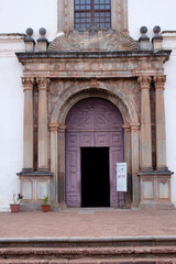 Fototapeta na wymiar Entrance to St. Francis Assisi church associated with Archaeological Survey of India, Goa