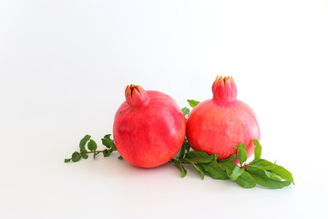 image of pomegranate isolated on white