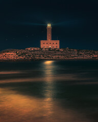Vieste Lighthouse by night Italy