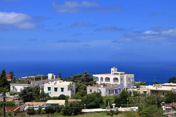 Obraz premium View over anacapri town taken from chairlift