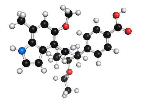 Iptacopan drug molecule, illustration