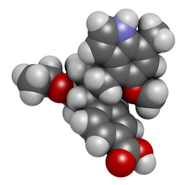 Iptacopan drug molecule, illustration