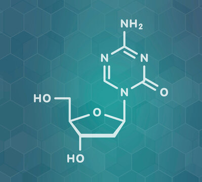Decitabine drug molecule, illustration