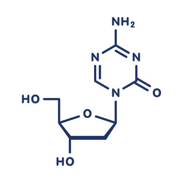 Decitabine drug molecule, illustration
