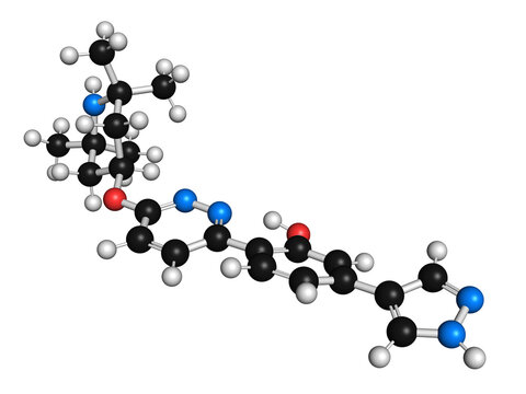 Branaplam SMA drug molecule, illustration