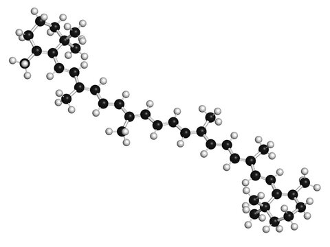 Beta-carotene pigment molecule, illustration