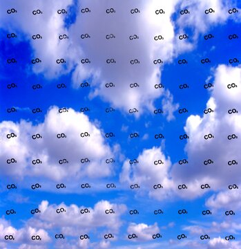 Atmospheric carbon dioxide, composite image