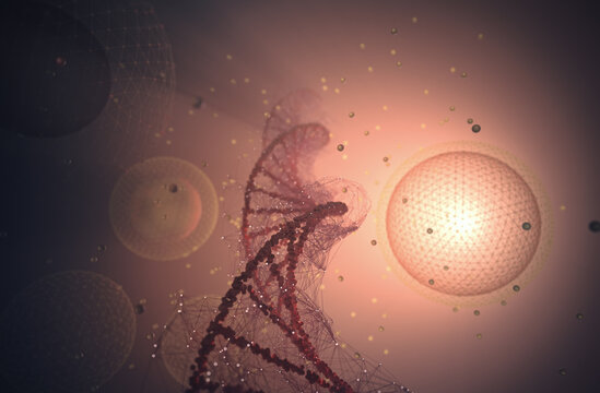 Genetic engineering, conceptual illustration