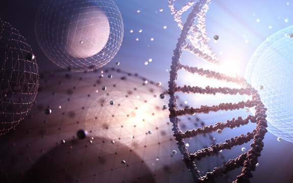 Genetic engineering, conceptual illustration