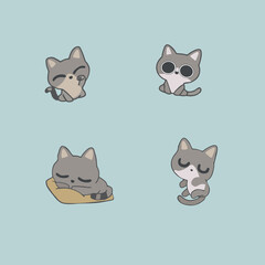 cute cats in different poses