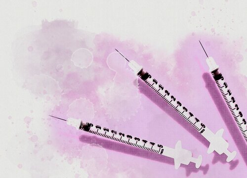 Medical syringes, illustration
