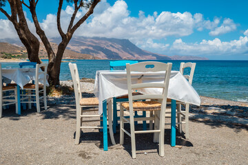  Seaside taverna. Kissamos, Crete, Greece