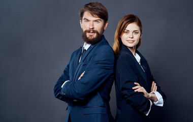 work colleagues office communication finance managers