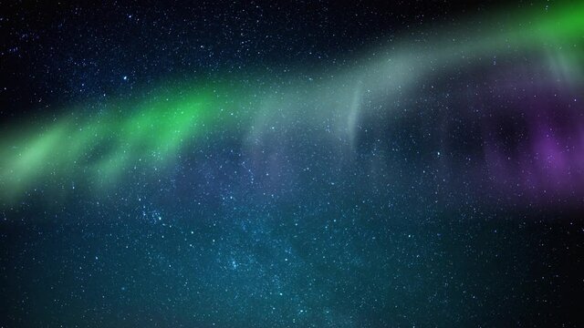 Aurora Milky Way Galaxy Time Lapse In Spring Sky 15
