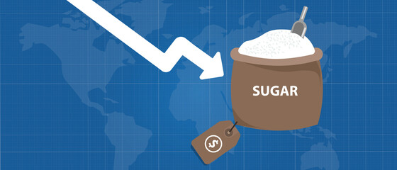 sugar price down in international commodity market export import trading