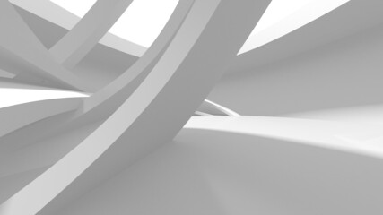 Illuminated corridor interior design. Empty Room Interior Background