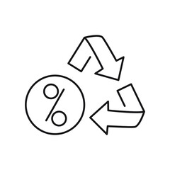 Percentage icons symbol vector elements for infographic web