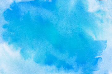 Abstract blue watercolor background texture