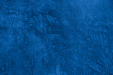 Old wall pattern texture cement blue dark abstract  blue color design are light with black gradient background.