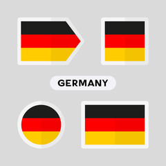 Set of 4 symbols with the flag of Germany.