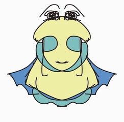 illustration of a bat monster 